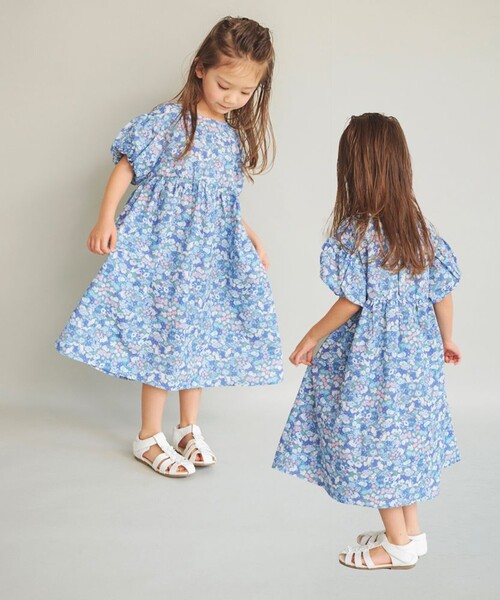 「branshes」 「KIDS」半袖ワンピース 120 ブルー キッズ_画像3