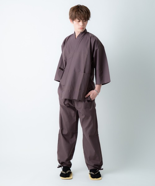 KIMONOMACHI パジャマ 作務衣 セットアップ ルームウェア ワンマイル