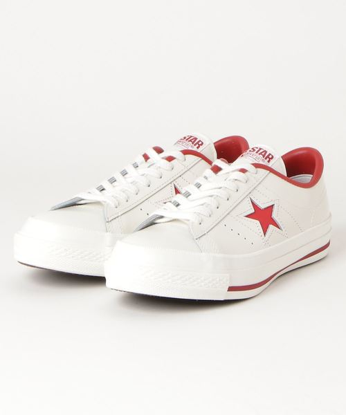 Converse One Star ホワイト/レッド スニーカー CONVERSE スニーカー ONE STAR J (ホワイト/レッド) メンズ