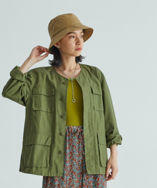 ジャケット ミリタリージャケット ノーカラーオーバーサイズミリタリーシャツジャケット Zozotown Paypayモール店 通販 Paypayモール