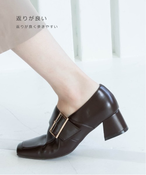 RANDA ゴールドバックルヒールアップシューズ RANDA パンプス ストレスフリー/ゴールドバックルヒールアップ