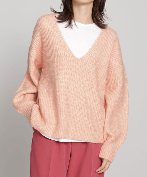 ・ブラウン ニット WEB限定/深Vネックニットトップス 長袖 ZOZOTOWN PayPayモール店 - 通販 - PayPayモール ・ブラウン