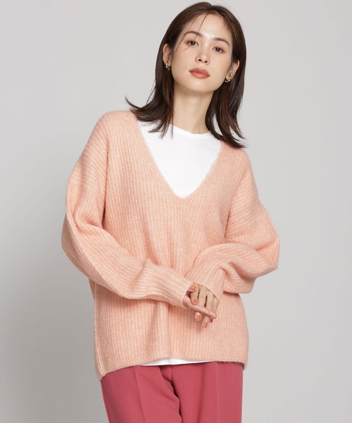 ・ブラウン ニット WEB限定/深Vネックニットトップス 長袖 ZOZOTOWN PayPayモール店 - 通販 - PayPayモール ・ブラウン