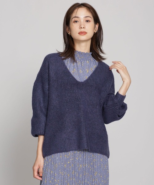 ・ブラウン ニット WEB限定/深Vネックニットトップス 長袖 ZOZOTOWN PayPayモール店 - 通販 - PayPayモール ・ブラウン