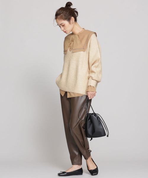 ・ブラウン ニット WEB限定/深Vネックニットトップス 長袖 ZOZOTOWN PayPayモール店 - 通販 - PayPayモール ・ブラウン