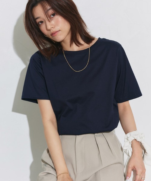 Pierrot tシャツ シルケットコットンTシャツ クルーネック