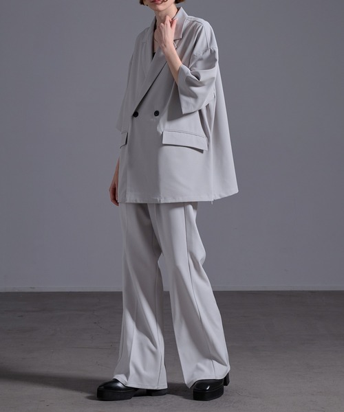 Loose（ルース） ジャケット テーラードジャケット ドレープトロミ