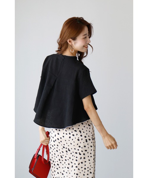 tシャツ スカートと相性抜群！着るだけで脚長美人ショート丈フレアトップス レディース Ehre style tシャツ スカートと相性抜群！着るだけで脚長美人