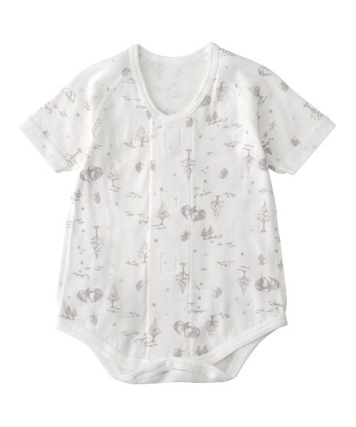 ベビー肌着 ワンタッチ短肌着（ずりあがり防止付き・はりねずみ） | Combi mini | 02