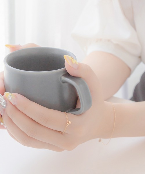 BLOOM（ブルーム） 指輪 リング K10 イエローゴールド ハート チェーン