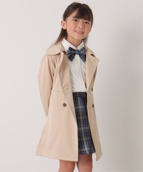 ikka（イッカ） トレンチコート コート サイドプリーツゆるトレンチ