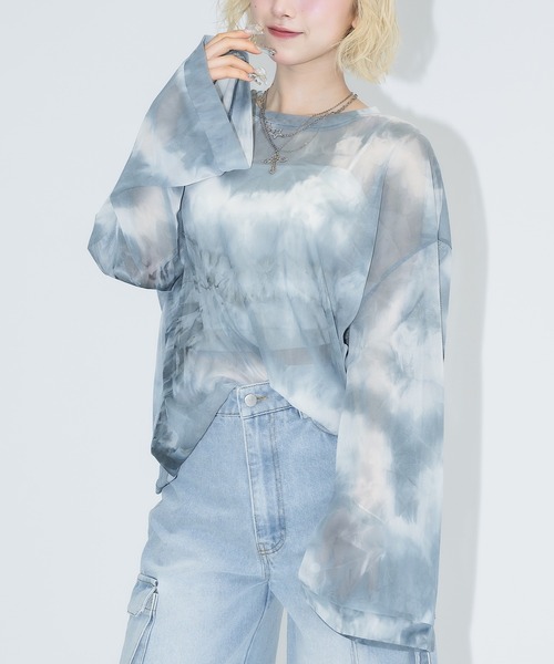 tシャツ シアータイダイTシャツ レディース tシャツ タイダイ シアートップス レディース : ZOZOTOWN Yahoo