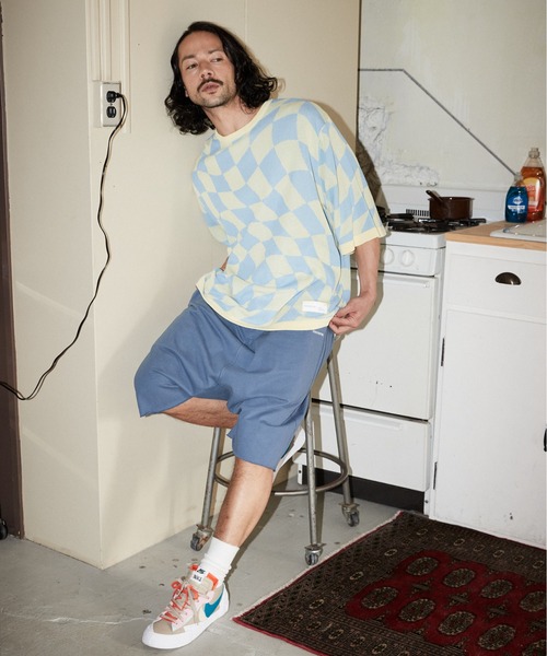 セーター ニット ADAMPATEK / skewed check pattern short sleeve knit/ルーズシルエット半袖ニットTシ | ADAM PATEK | 10