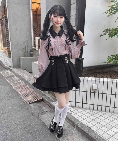 ROJITA ブラウス ROJITA ブラウス シャツ ロゴテープボウタイブラウス レディース