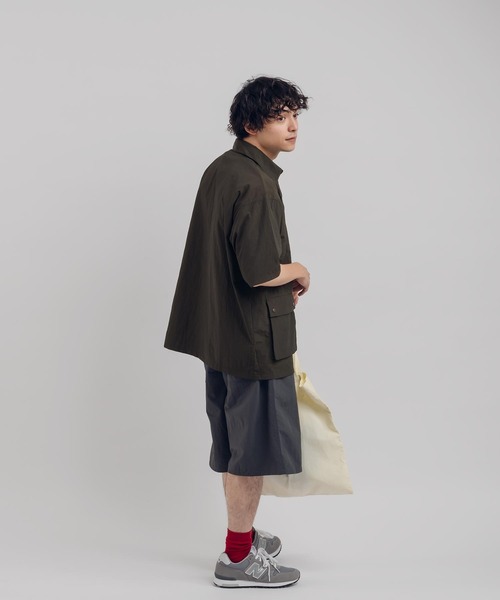 シャツ ブラウス スナップボタンポケットシャツ レディース メンズ 