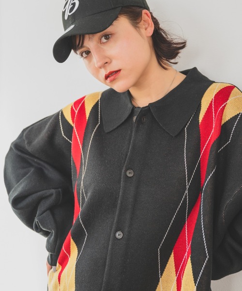 JINCL（ジンクル） シャツ Argyle Knit Shirt / アーガイルニット