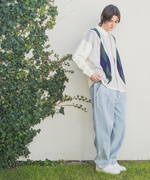 JINCL（ジンクル） シャツ Argyle Knit Shirt / アーガイルニット