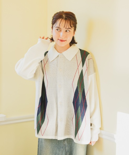 か*く様 ダイリク ニットシャツ Lサイズ か*く様 ダイリク ニットシャツ Lサイズ