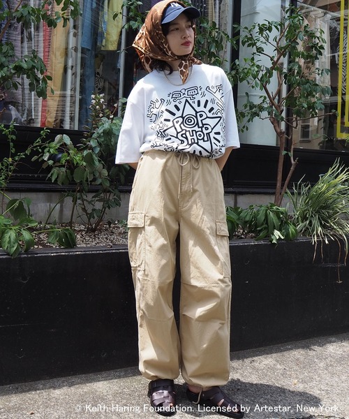 tシャツ HARING　クルーBASICロングTシャツ レディース Amazon.co.jp: [QDHLXSZ] キース ヘリング 長袖 Tシャツ