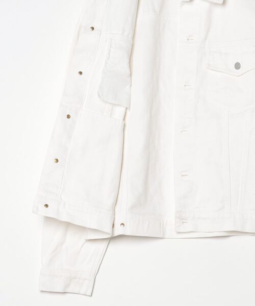 Re:room（リルーム） ジャケット ノーカラージャケット ホワイトデニム