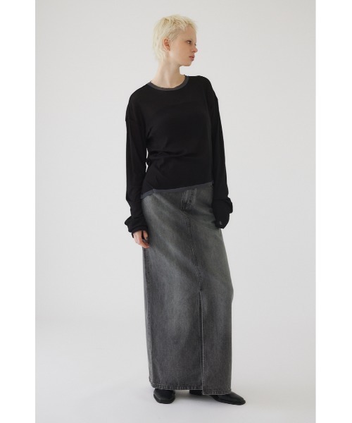 RIM.ARK tシャツ Cotton diagonal cut tops コットンダイアゴナル
