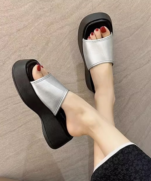 ☆☆☆人気●ミュール、8cm☆☆☆☆☆ miniministore サンダル 厚底サンダル ミュールサンダル 夏 美脚