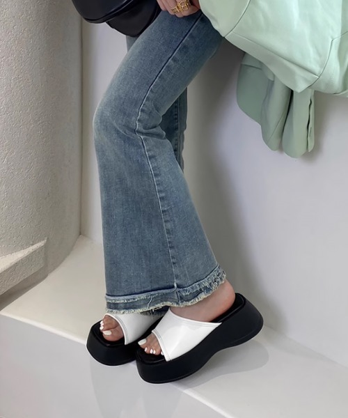 ☆☆☆人気●ミュール、8cm☆☆☆☆☆ miniministore サンダル 厚底サンダル ミュールサンダル 夏 美脚