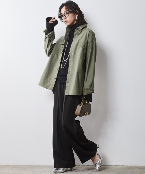 CHIC STYLE（シックスタイル） ニット セーター 袖口フレア薄手