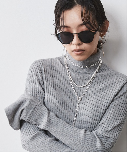 archi　薄手のニット　ブラックグレー　Ｓサイズ　アーキ CHIC STYLE（シックスタイル） ニット セーター 袖口フレア薄手