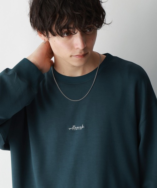RAGEBLUE（レイジブルー） tシャツ プチ刺繍/ポンチオーバーサイズロン