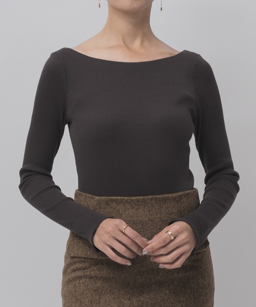OUR WACOAL tシャツ カップ付きTシャツ バックオープン 10分袖