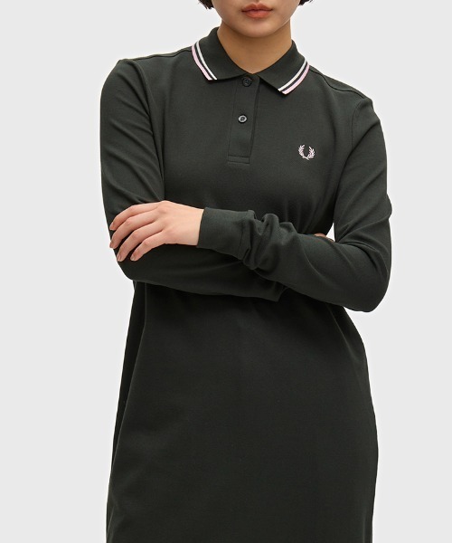 FREDPERRY OVERSIZED SHIRT DRESS シャツワンピース FRED PERRY（フレッドペリー） ワンピース The Long Sleeve Fred Perry