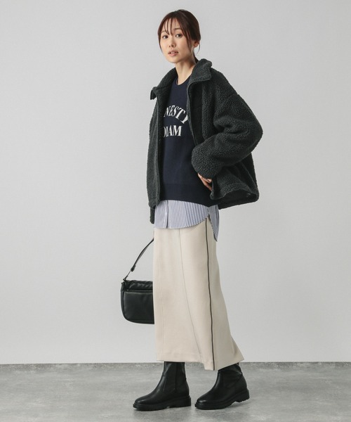 GLOBAL WORK（グローバルワーク） tシャツ ヘビロッT布帛切り替え長袖