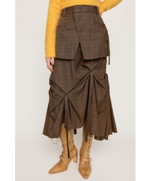 SLY スカート　レイヤード　リボン SLY スカート LAYERED TUCK RIBBON SK レイヤード タック リボン