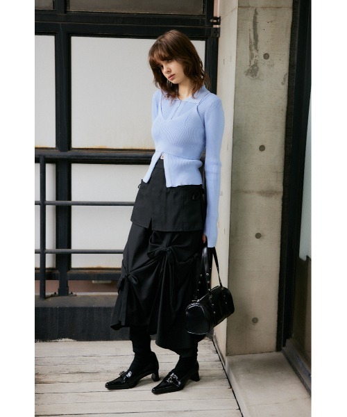 SLY（スライ） スカート LAYERED TUCK RIBBON SK レイヤード タック