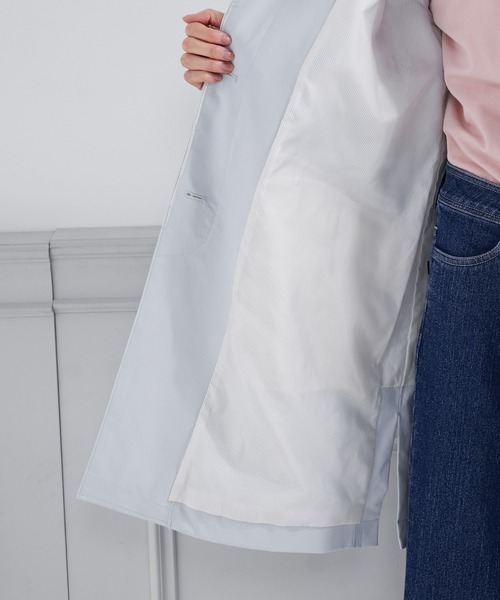 「Petit Honfleur」 ステンカラーコート 9号 サックスブルー レディース_画像9