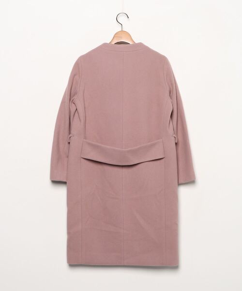 「SLOBE IENA」 ノーカラーコート 36 ピンク レディース_画像2