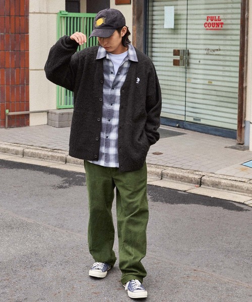 「U.S. POLO ASSN.」 ニットカーディガン L ブルー レディース
