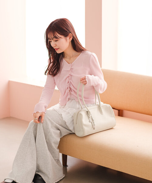 Kastane tシャツ 「初夏まで着れる/2WAY」フロントシャーリング