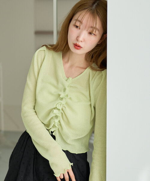 Kastane（カスタネ） tシャツ 「2WAY」フロントシャーリングTee