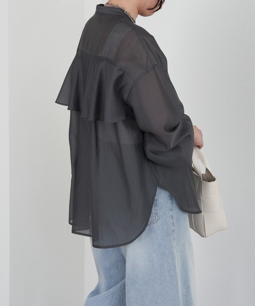 jena espace merveilleux シアーシャツ Jena espace merveilleux｜【ご好評につき再入荷!】後ろヨーク