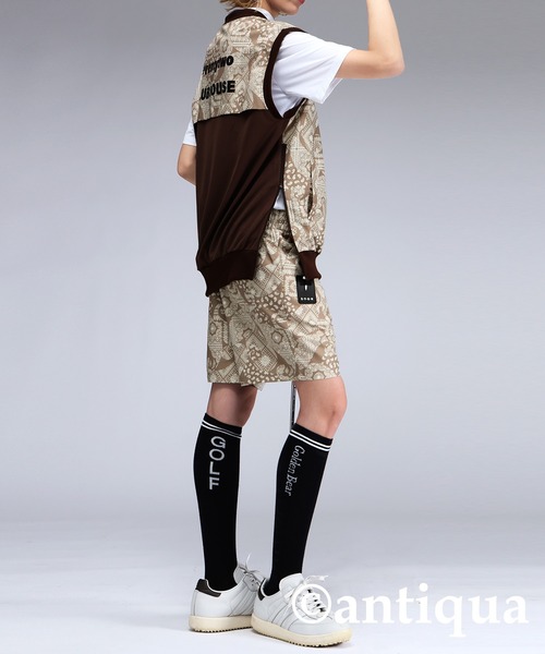 antiqua パンツ 「STCH」ペイズリー柄ハーフパンツ レディース