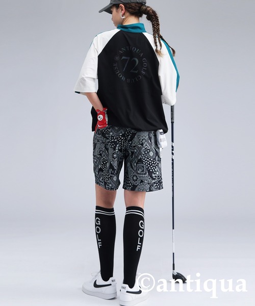 ◇LOOKCOVER◇ Structure Cotton パンツ (3色) unisex antiqua パンツ 「STCH」ペイズリー柄ハーフパンツ レディース
