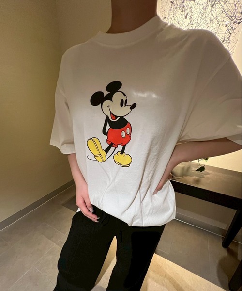 90s ディスカスアスレチック　ディズニー　古着　Tシャツ　プリント　アメコミ Disney tシャツ 「DISCUS ATHLETIC×Disney」コラボ ミッキー
