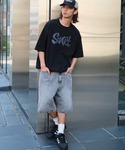 ワイドパンツ ハーフパンツ ジーンズ 短パン ...の詳細画像4
