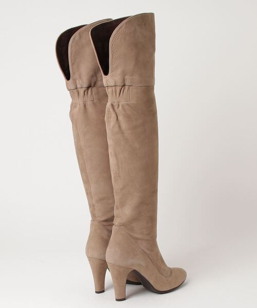 「MEDA」 ロングブーツ 22.5cm ベージュ レディース_画像2