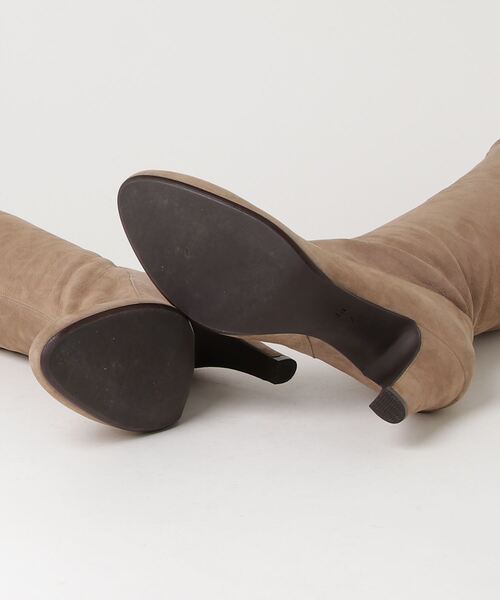 「MEDA」 ロングブーツ 22.5cm ベージュ レディース_画像3