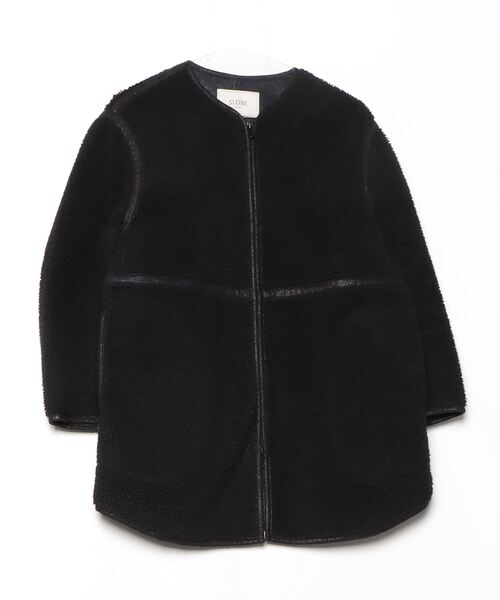 SLOBE IENA（スローブイエナ） ノーカラーコート 38 ブラック