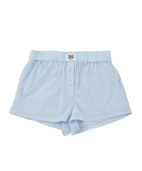 関税込★ハイウエスト コットン ストライプ ショート パンツ コットンストライプ柄ショートパンツ - ピンク | ZARA Japan / 日本