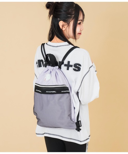 入園入学3点セット　【ホログラムハート×紫チェック】 女の子　ナップサック 楽天市場】ナップサック 女の子 おしゃれ ハート ナップサック